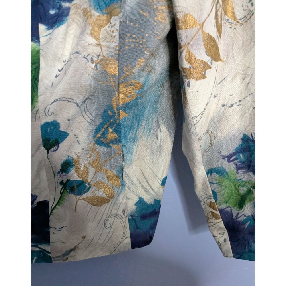 Coldwater Creek 18W Floral Print Blazer Jacket Floral Art to Wear - Picture 11 of 16